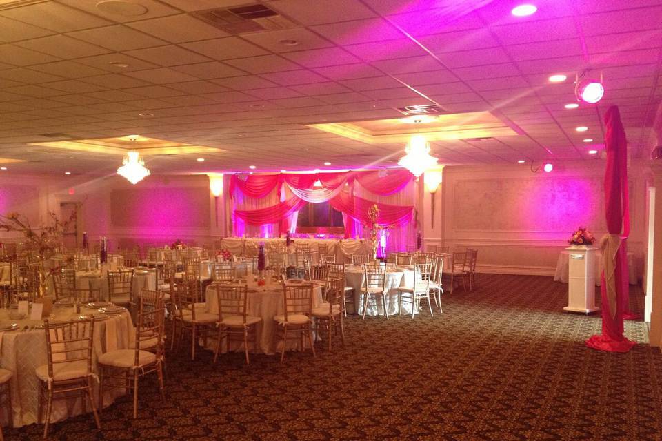 Banquet hall setting