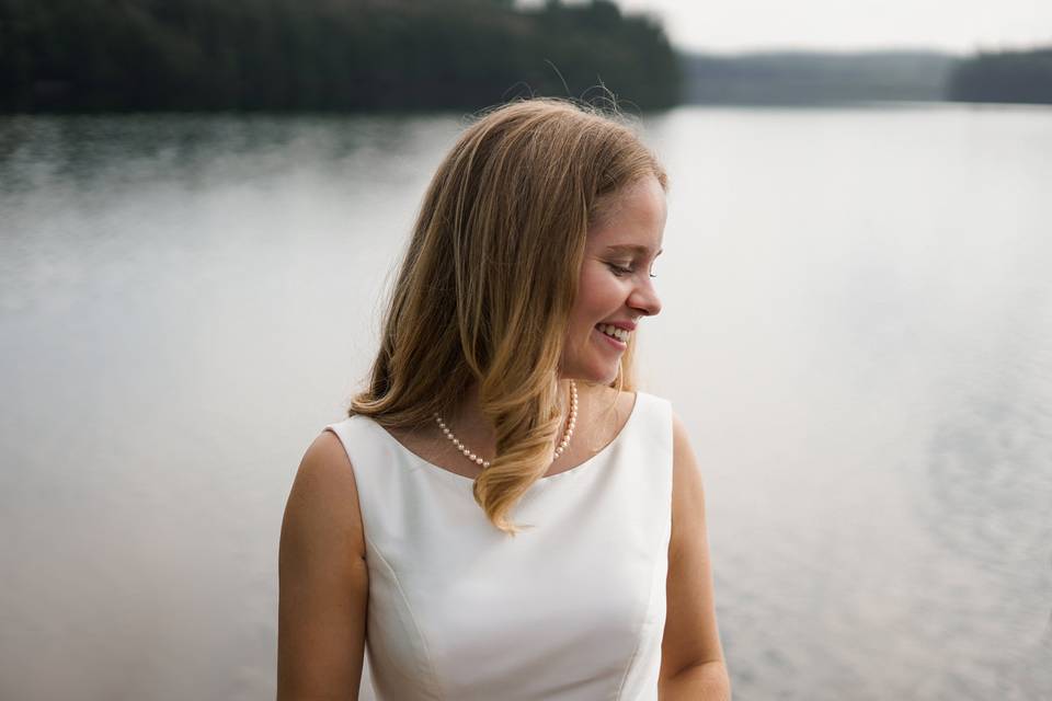 A quiet moment with the bride