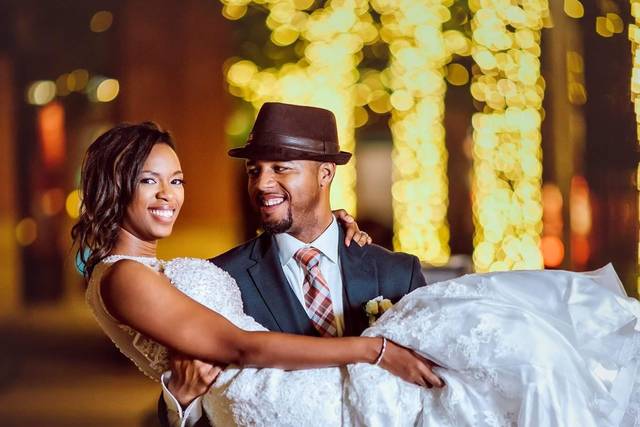 The bride and groom
