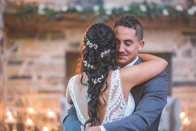 Boho Bride with Groom