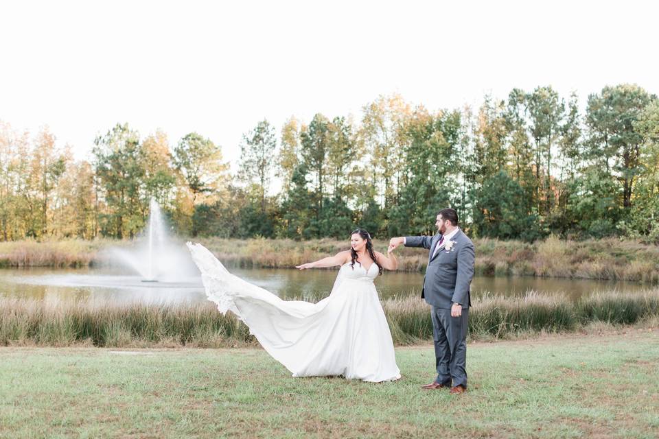 Pond backdrop