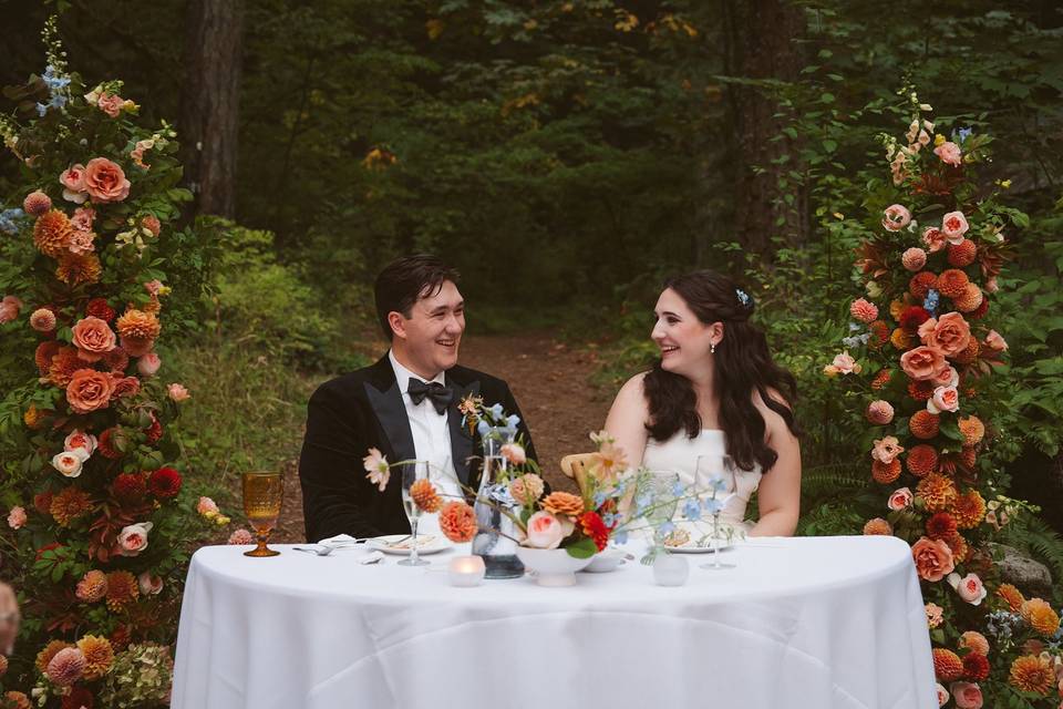 Camp Colton wedding reception