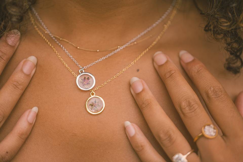 Pressed Floral necklace