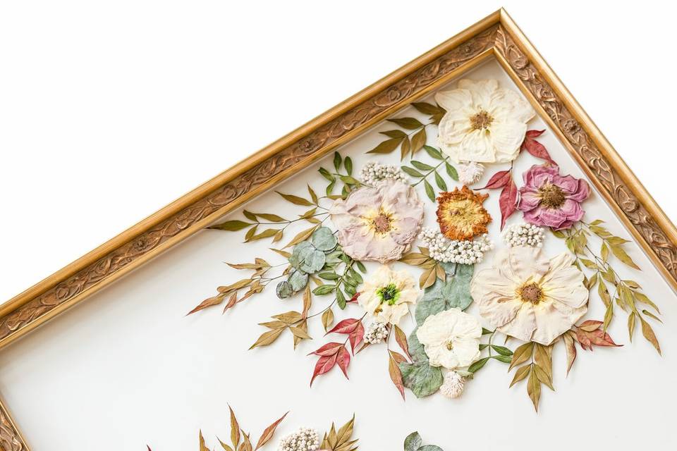 Pressed floral custom frames