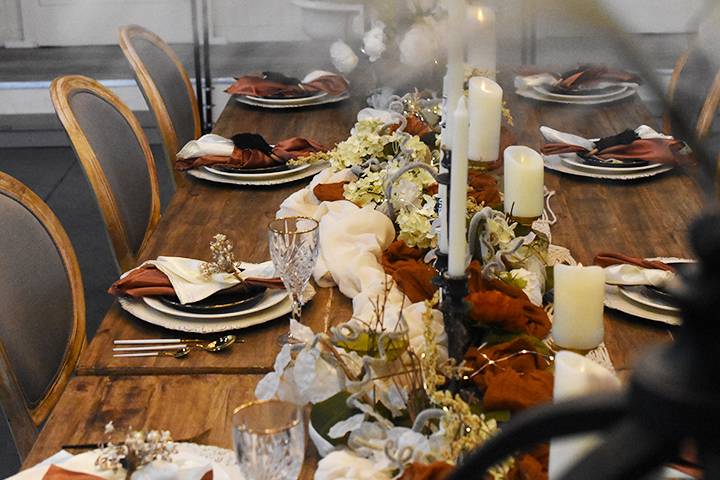 Close look at Bridal Table
