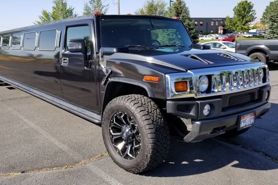 Black stretch hummer