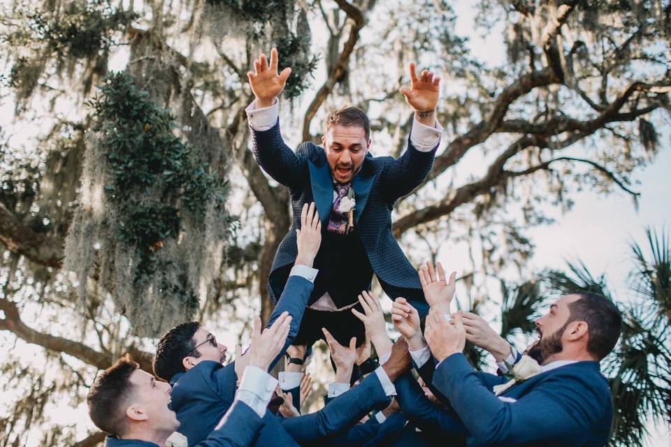 Groom and his groomsmen