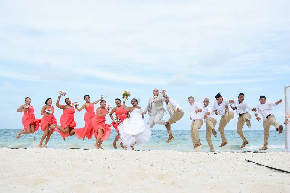 Fun destination wedding