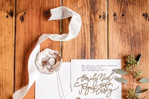 Embossed invitation