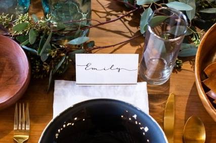 Inked place cards
