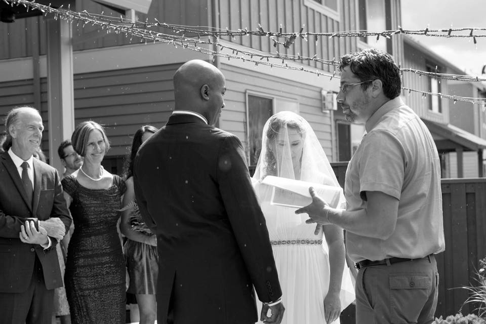 Beautiful backyard wedding in Portland, Oregon.