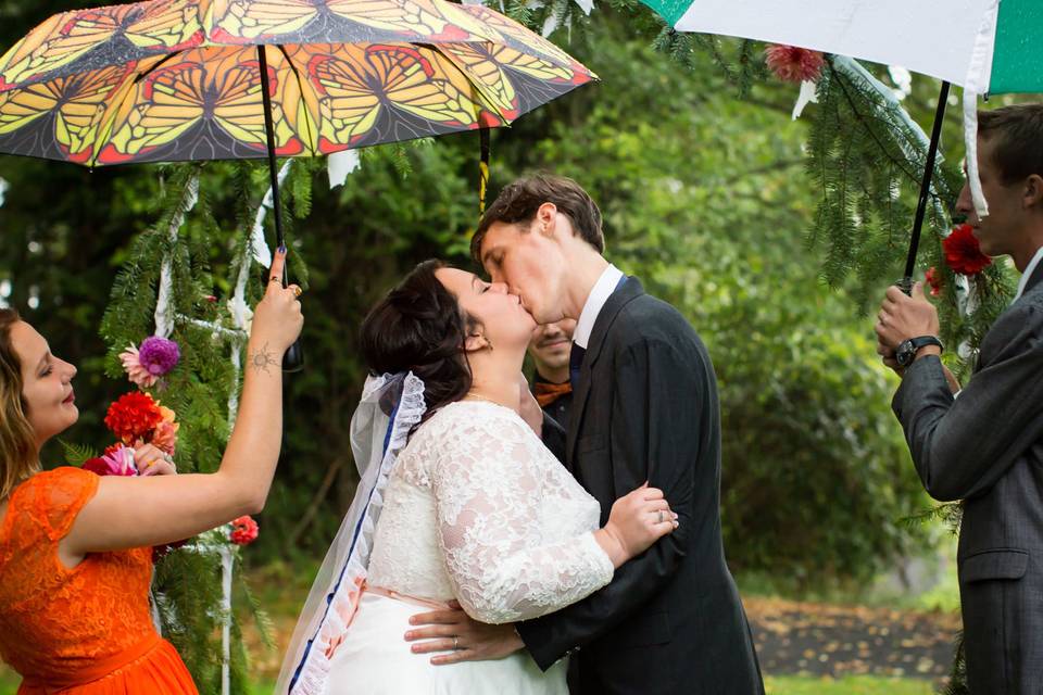 Small garden wedding near Kingston, Wa.