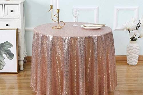 Rose gold sequin cover