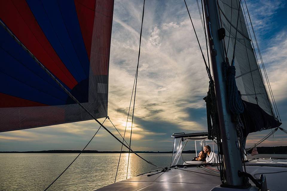 Sailboat engagement