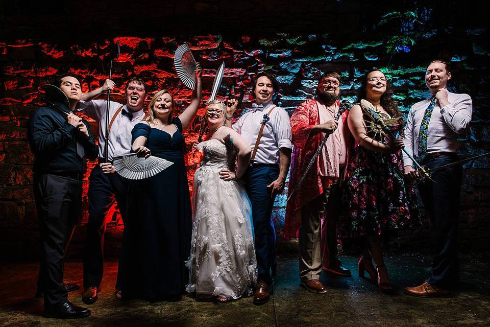 Bridal Party Flash Portrait