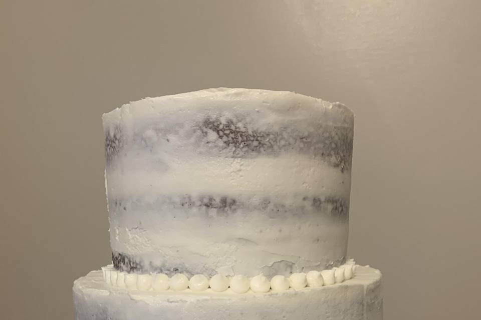 Semi naked wedding cake