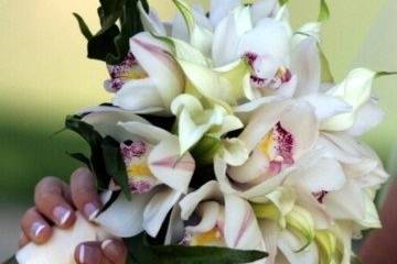 Bride's maid bouquet with orchids and lillies