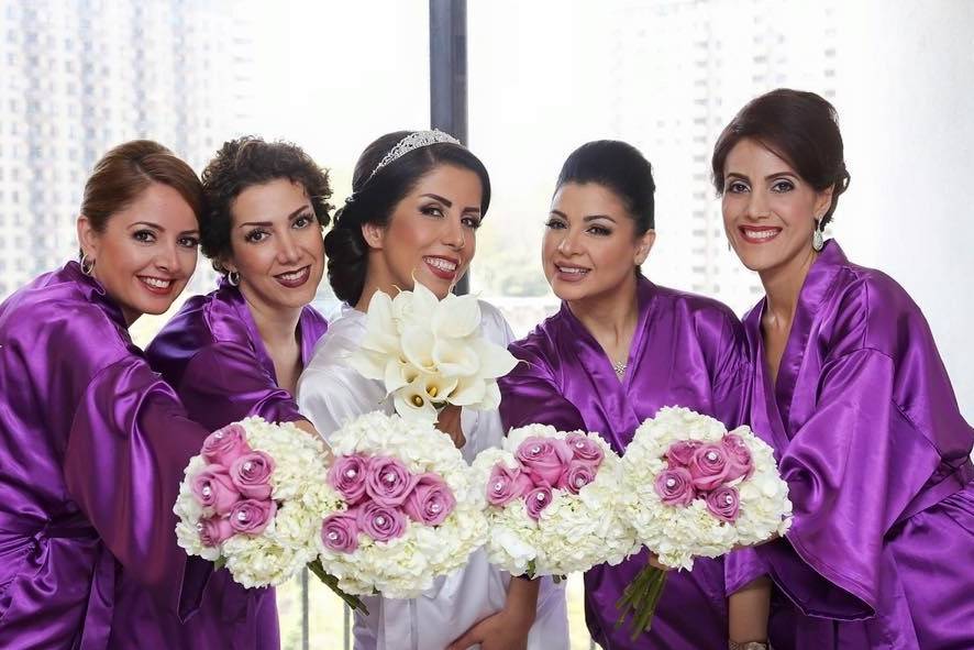 Bridal party's hair and makeup