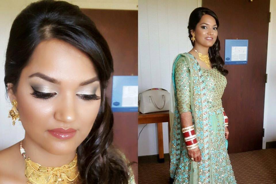 Indian bridal makeup and hair