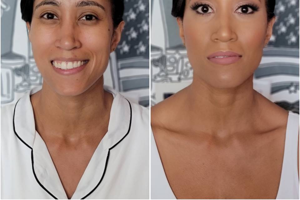 Before and after makeup