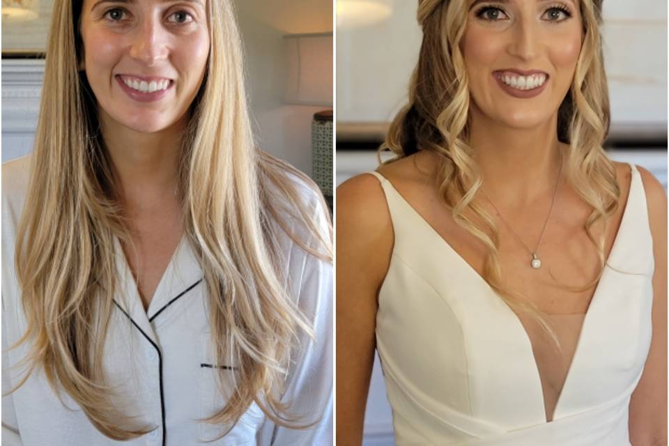 Before and after makeup