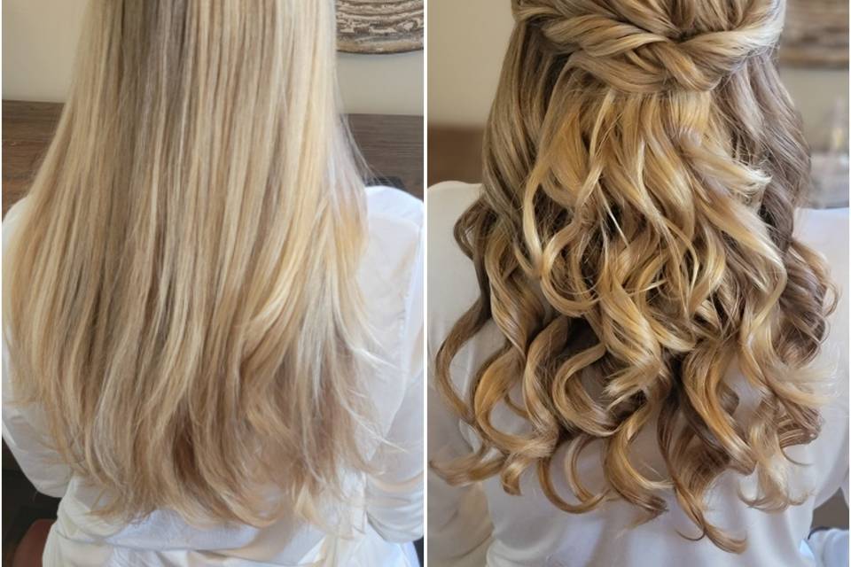 Half up half down bridal hair