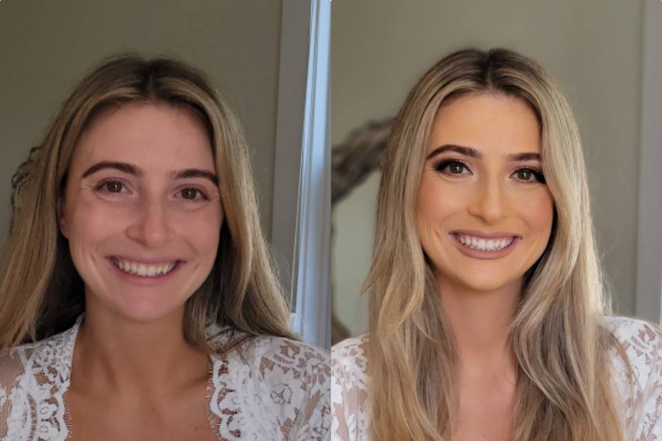 Soft glam bridal makeup