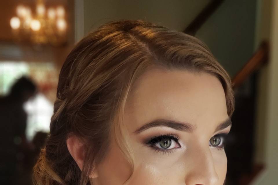 Bridal makeup and hair