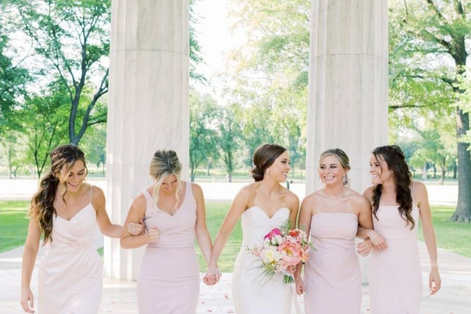 Bridal party's hair and makeup