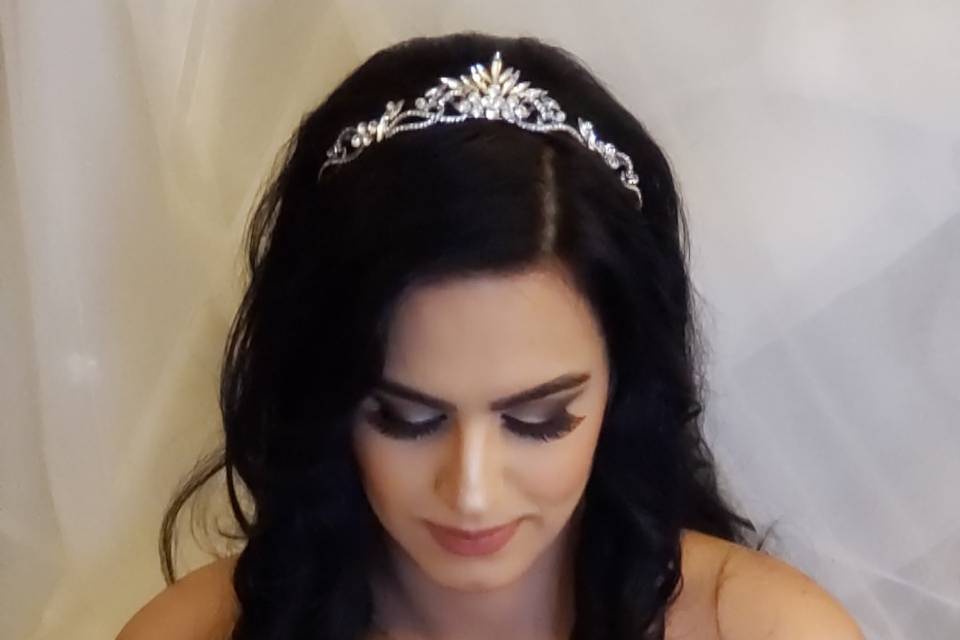 Bridal updo hairstylist