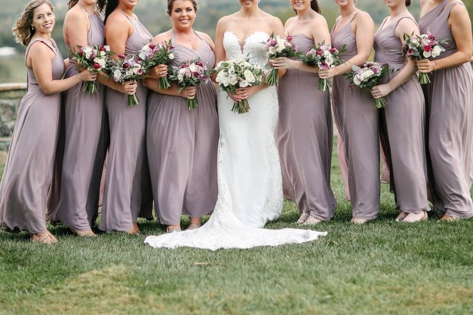 Bridal party's hair and makeup