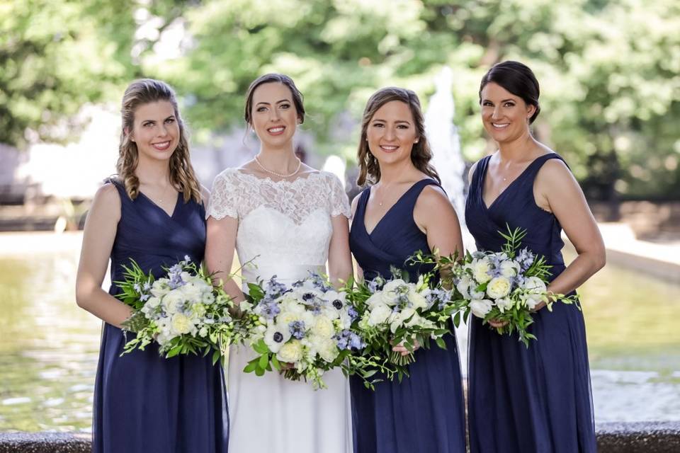 Bridal party's hair and makeup