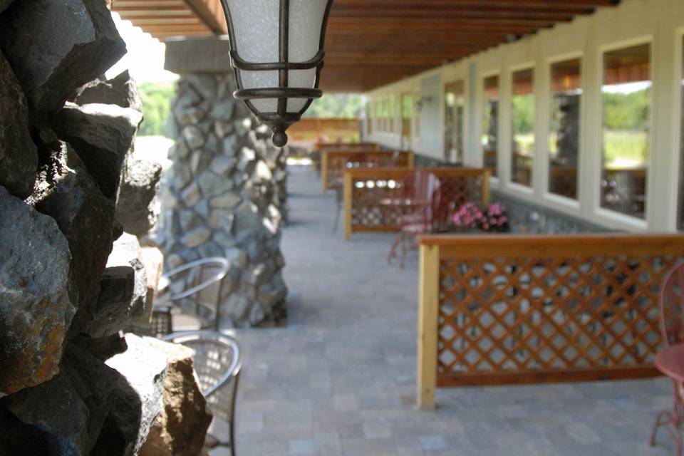 A view of the patio.