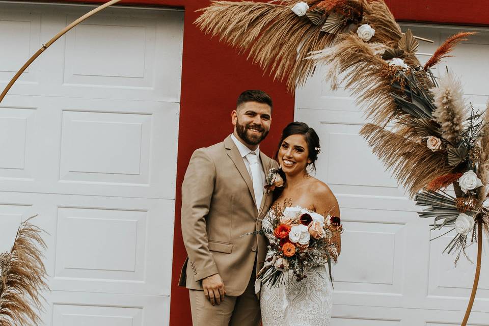 Ceremony flower arch