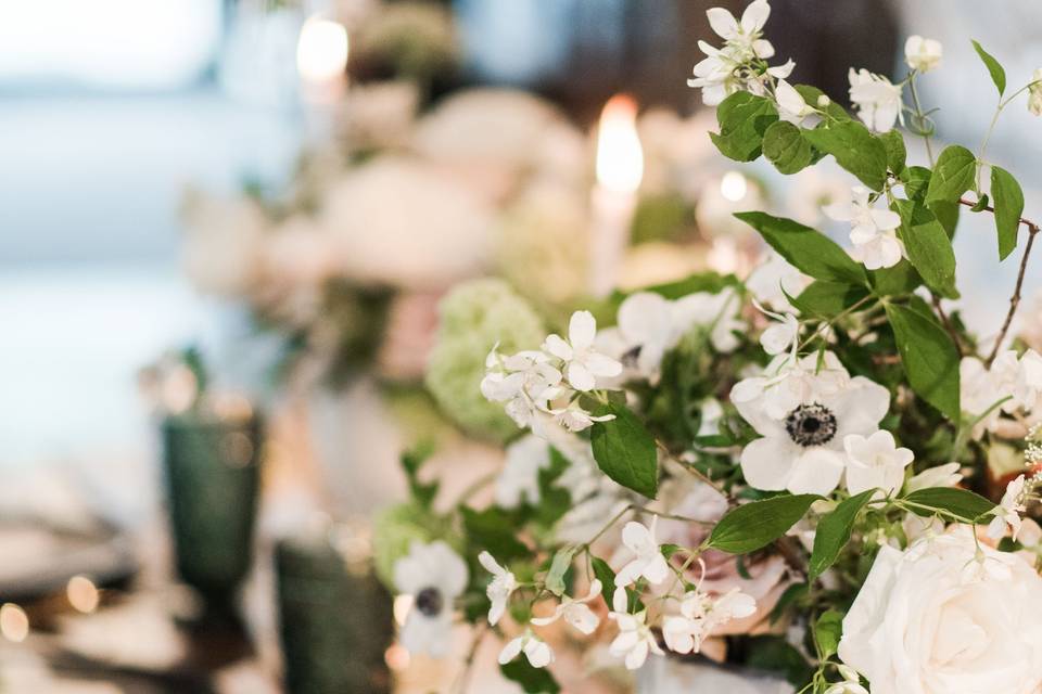 Tall centerpiece wedding