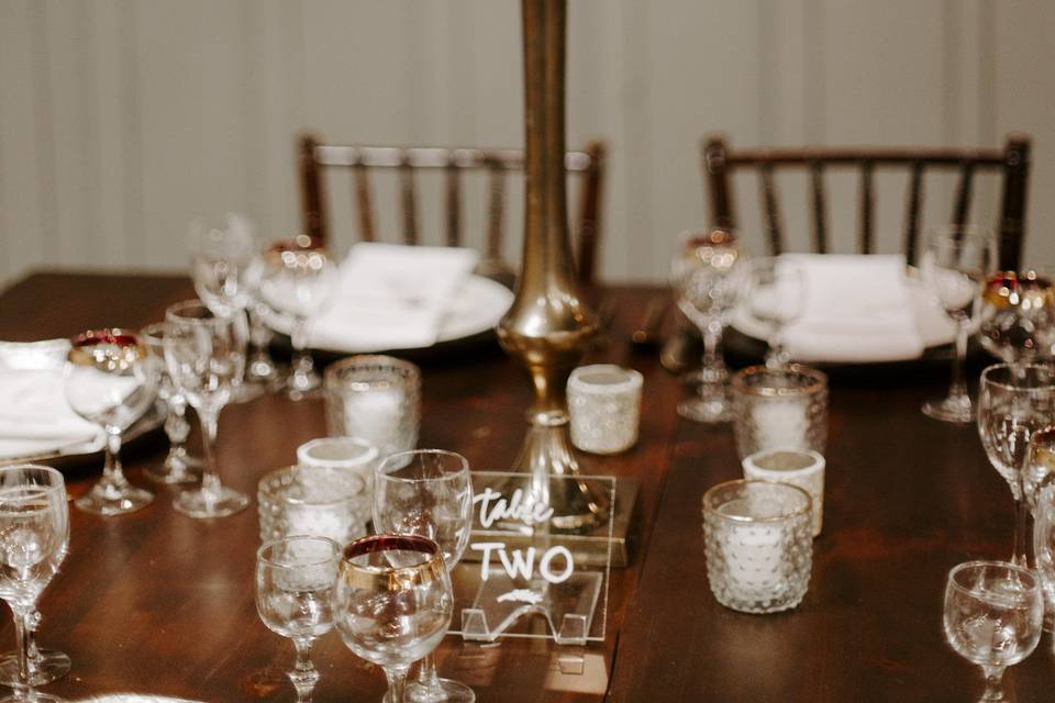 Low centerpiece wedding