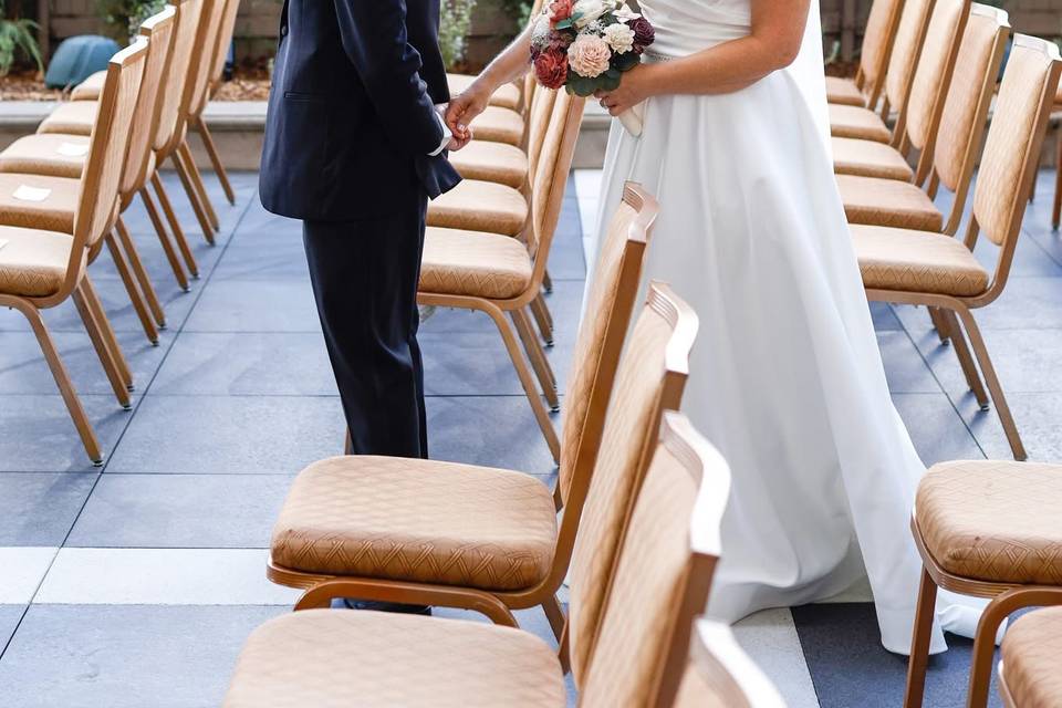 Terrace Bride & Groom