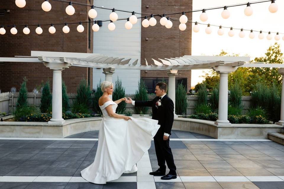 Terrace Bride & Groom