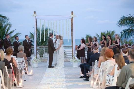 Outdoor Ceremony Orchid Chuppa