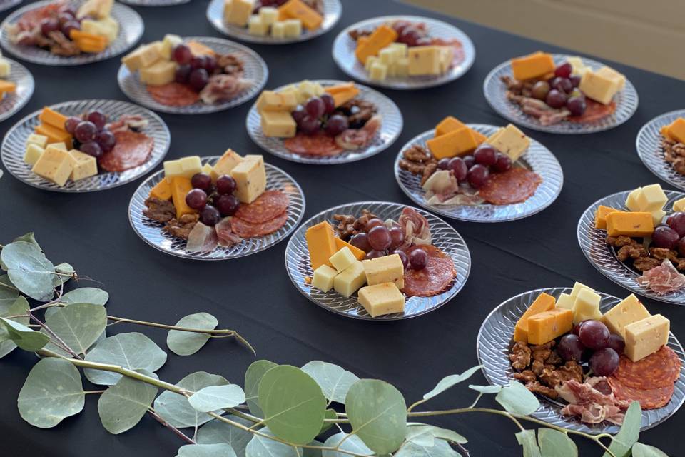 Individual snack plates,