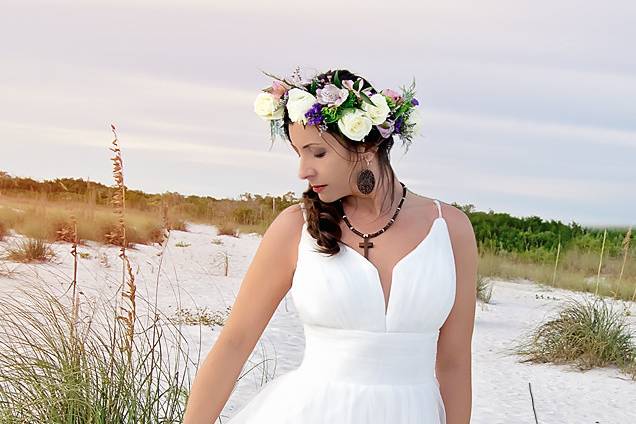 Stunning Couple Portrait captured by Doodle Fly Photography at Lovers Key Beach Weddings, Florida