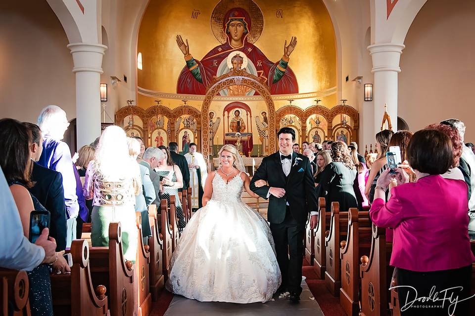Beautiful Wedding Ceremony at St. Katherine's Church , Naples - Reception  at JW Marriott, Florida Photography by Doodle Fly Photography