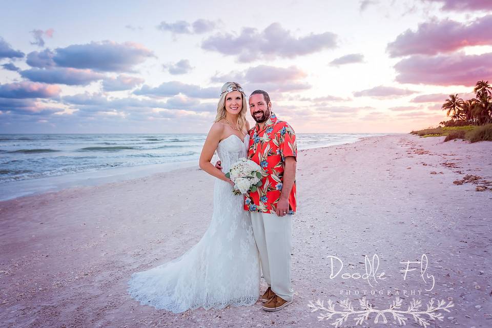Stunning Wedding Ceremony captured by Doodle Fly Photography at Casa Ybel, Sanibel, Florida