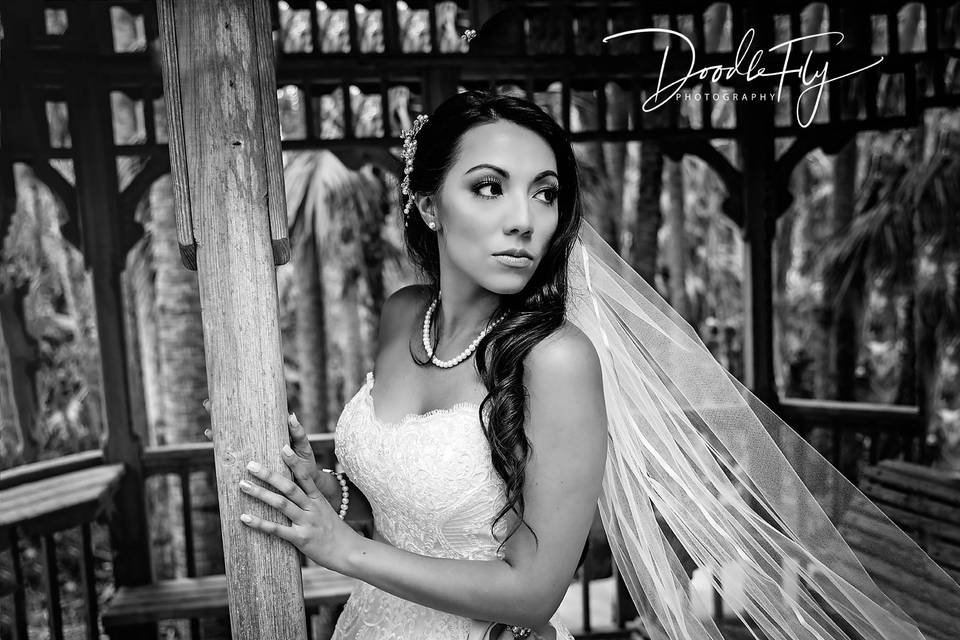 Stunning Bride Portrait captured by Doodle Fly Photography at Southern Waters, North Fort Myers Florida