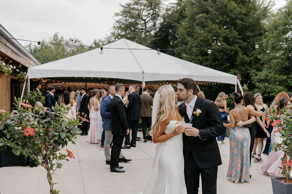 Tent, lights, flowers, & more
