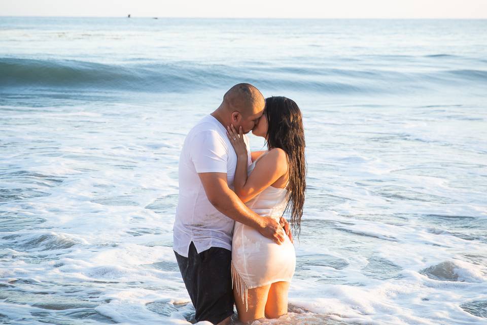 Beach engagement session