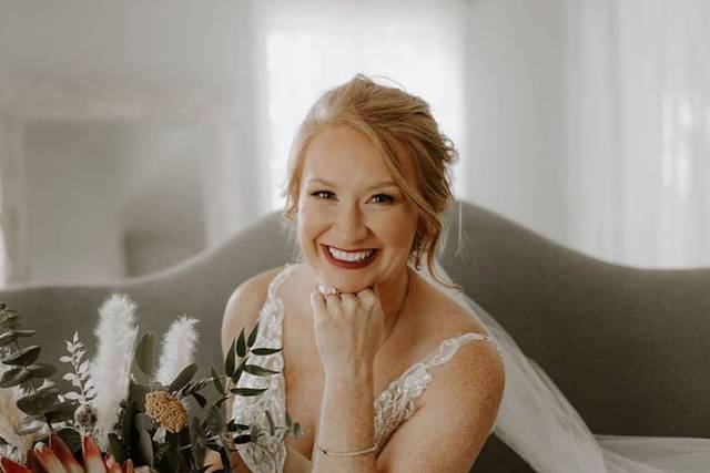 Beaming bride