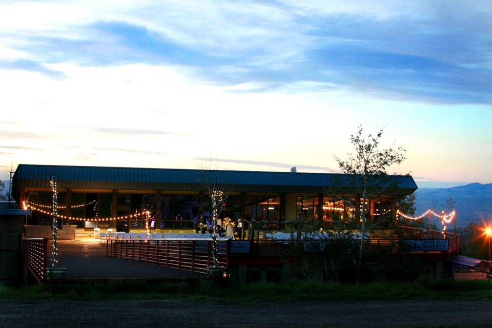 Reception site, evening