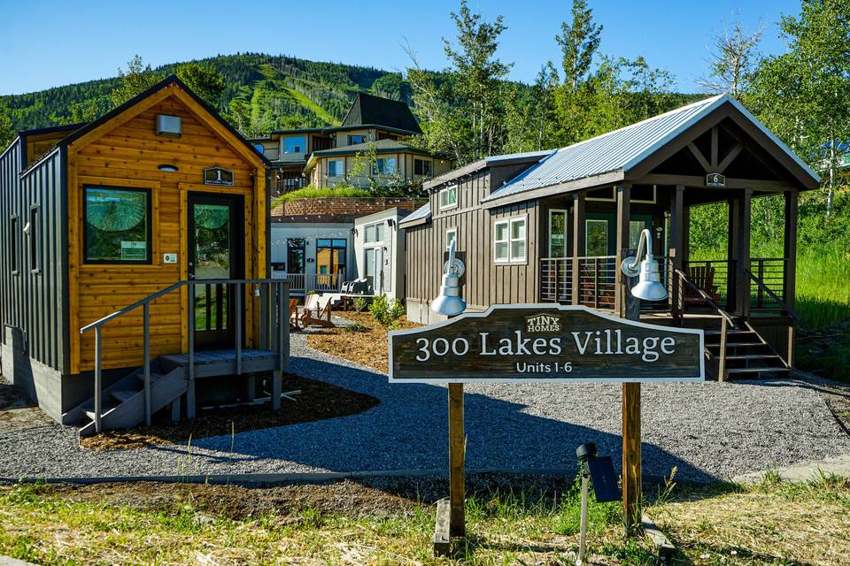Tiny home village lodging