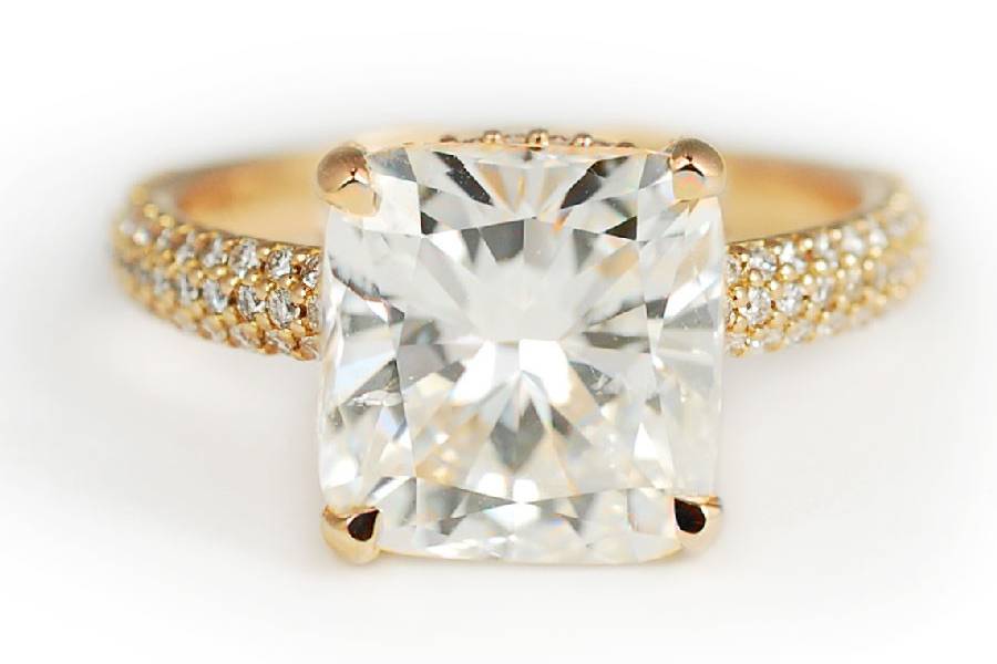 Rose gold and diamond custom engagement ring - The Kristin